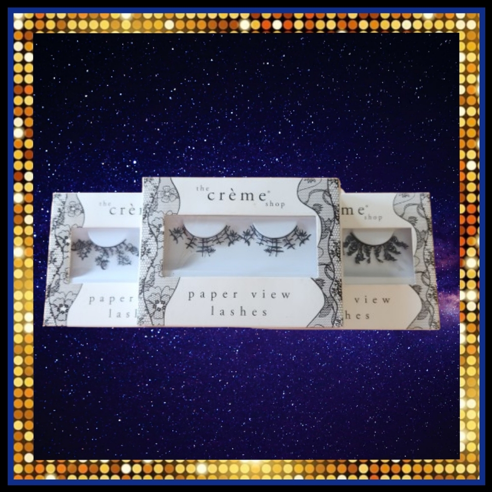 THE CRÈME SHOP ☆ LOT of 3 ☆ PAPER VIEW LASHES ☆ NIB